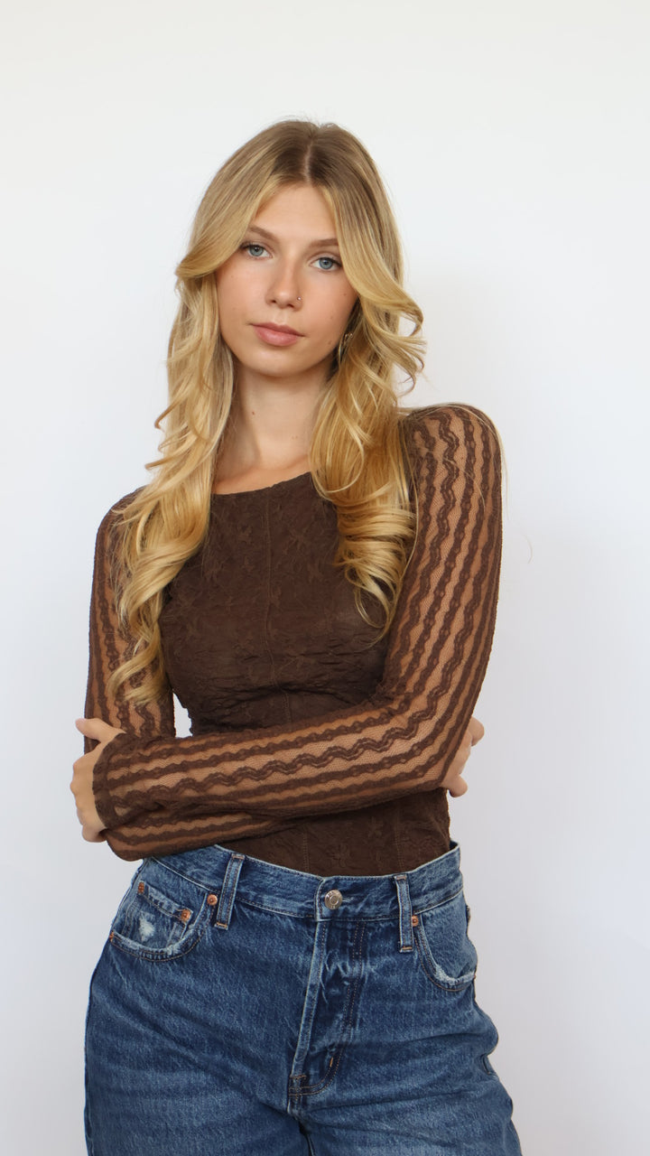 Lace Boatneck Bodysuit