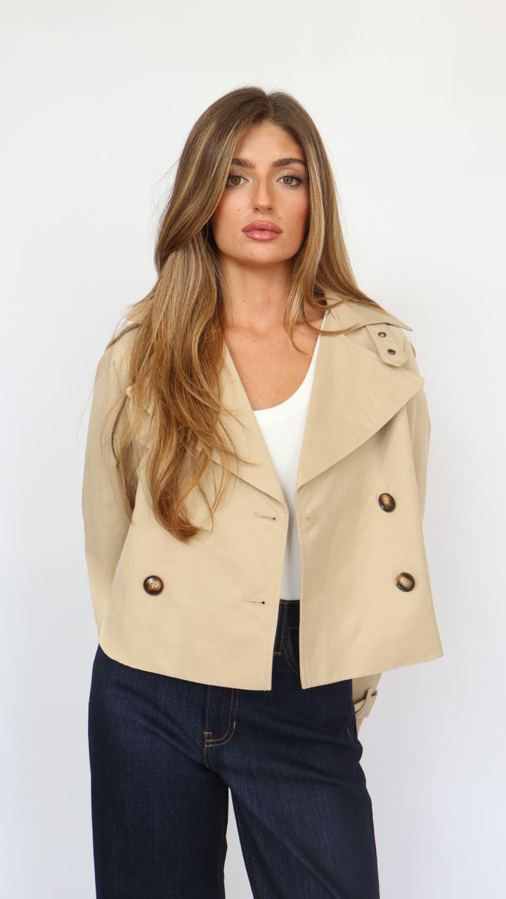 Habitual Cropped Trench Coat