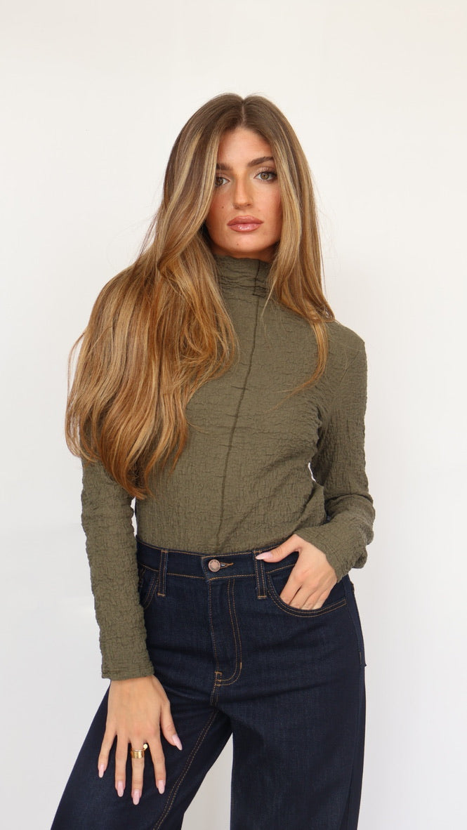 Habitual Fitted Turtleneck Top