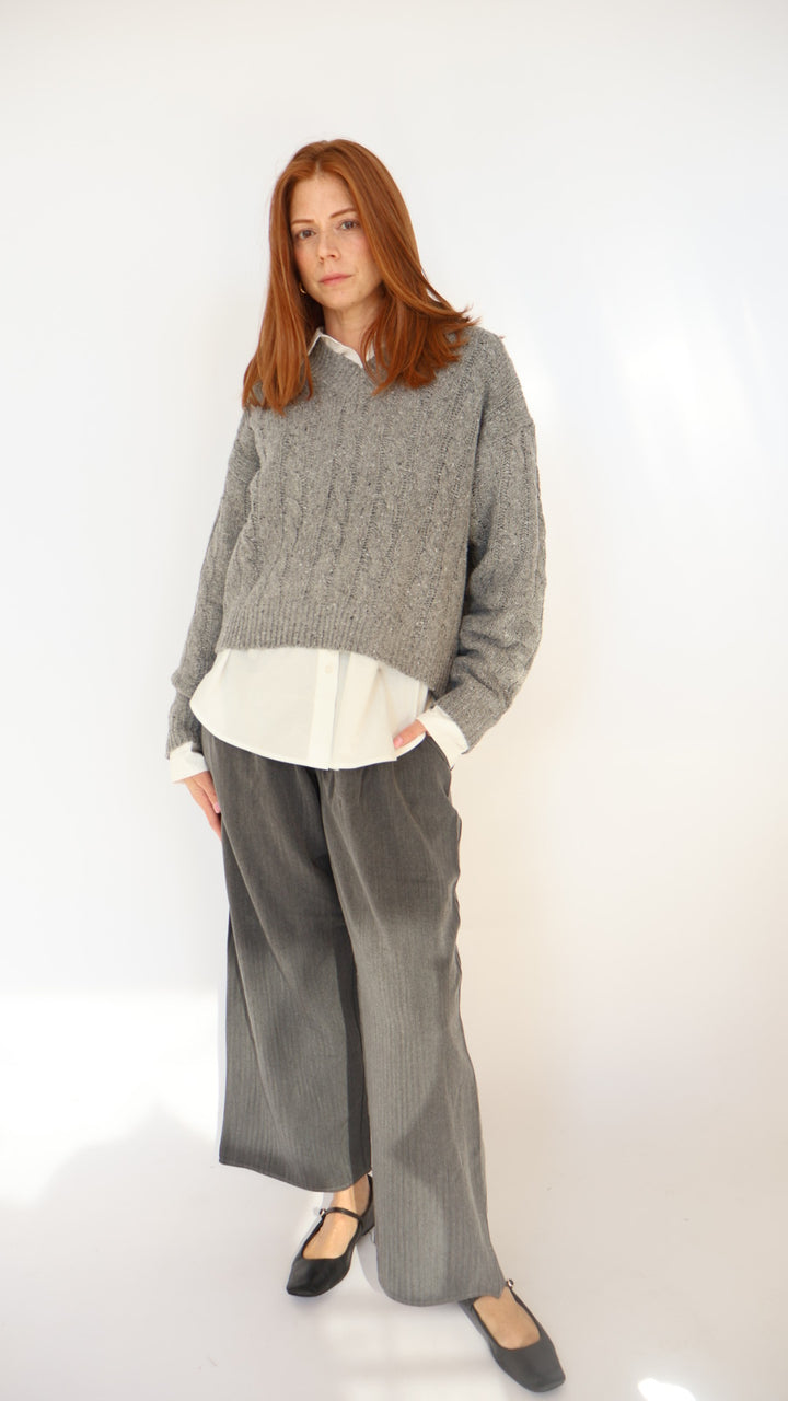 Pierre Chunky Grey Sweater