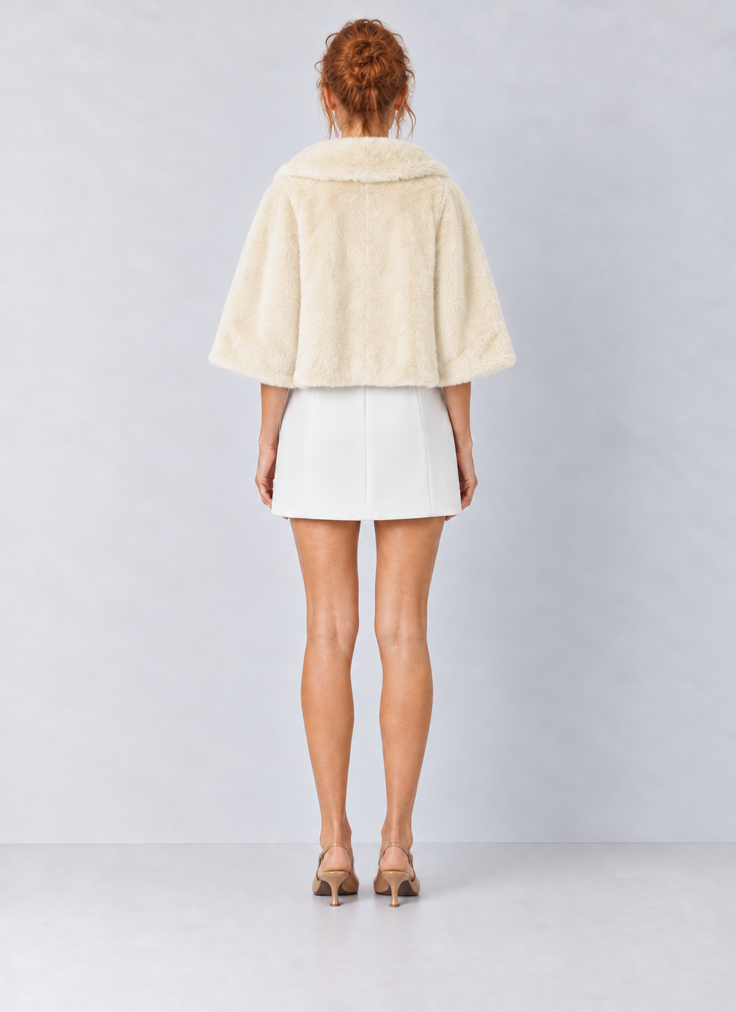Steve Madden Hestia Faux Fur Cropped Coat