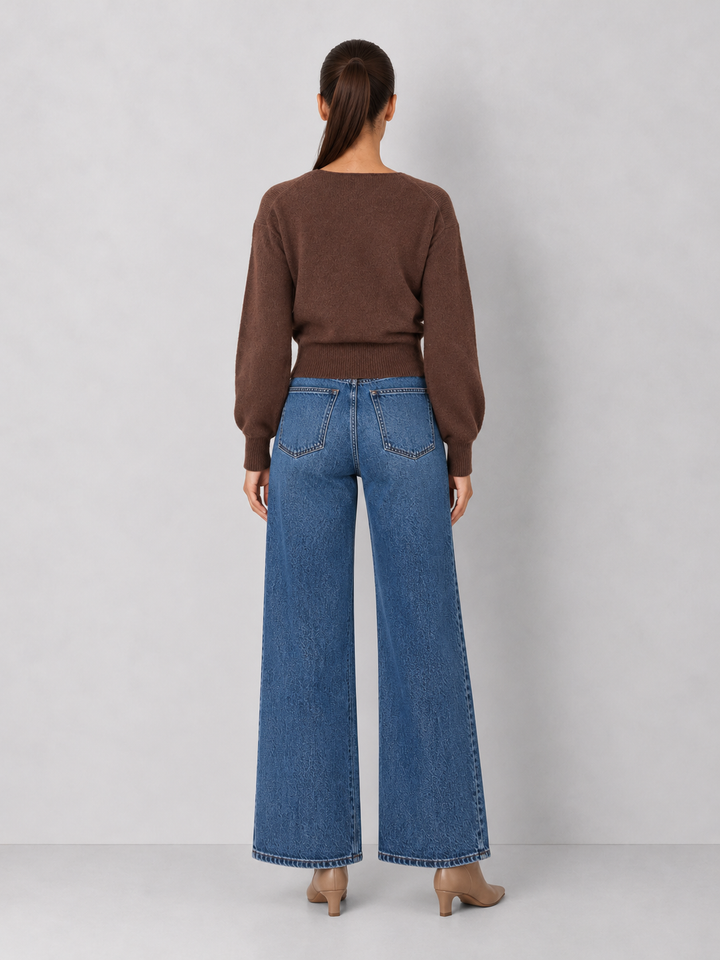 V Neck Wrap Sweater