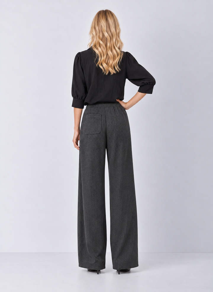 Half Sleeve Bubble Hem Blouse