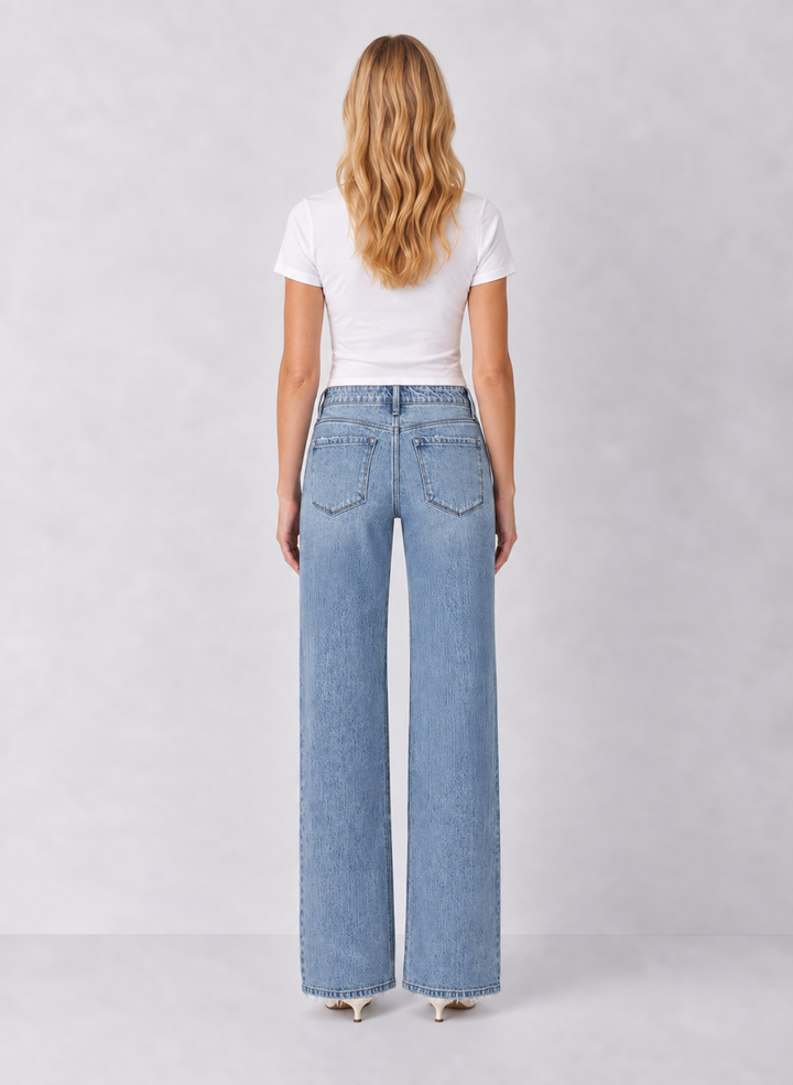 Vervet Emily Mid Rise Slim Wide Leg