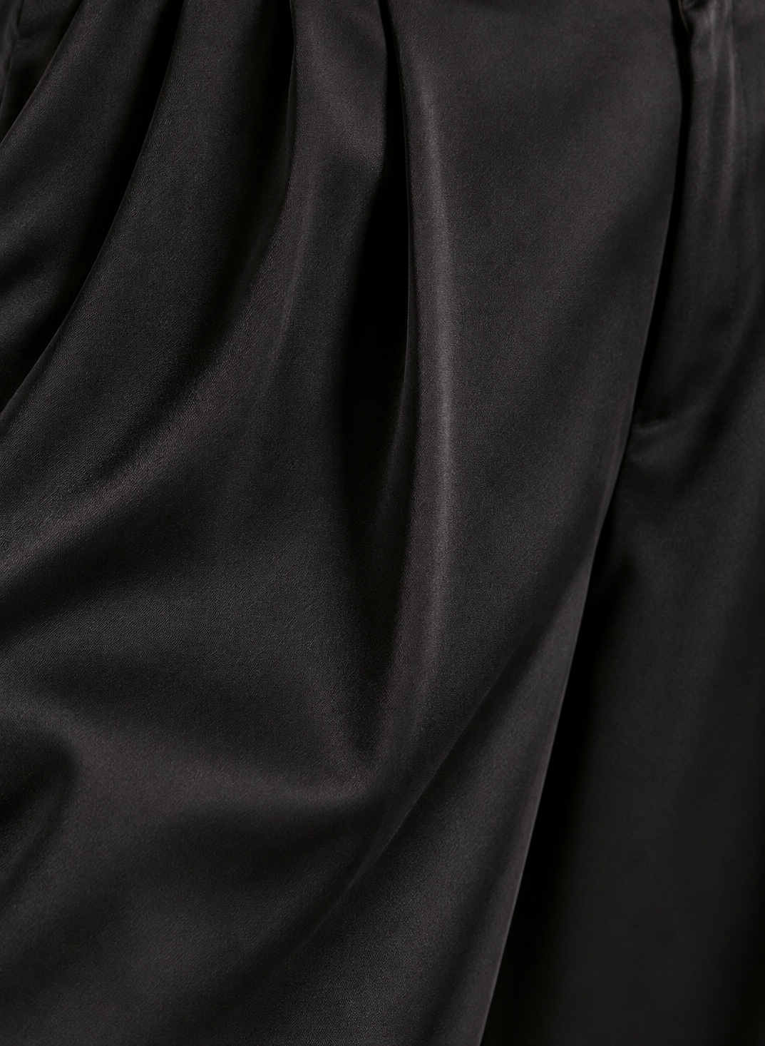 Elan Satin High-Waisted Wide-Leg Trousers