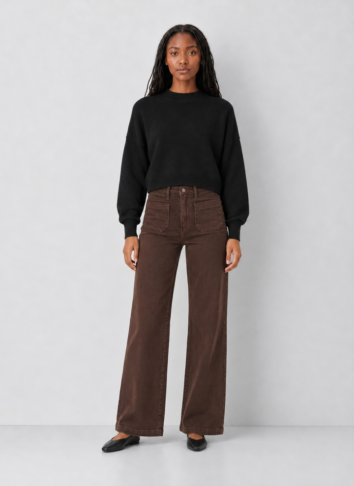 Patch Pocket Wide Leg