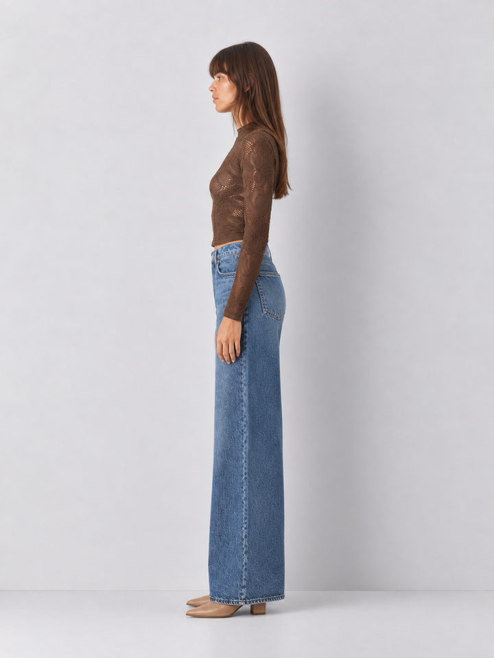 Jacquard Fishnet Layering Top