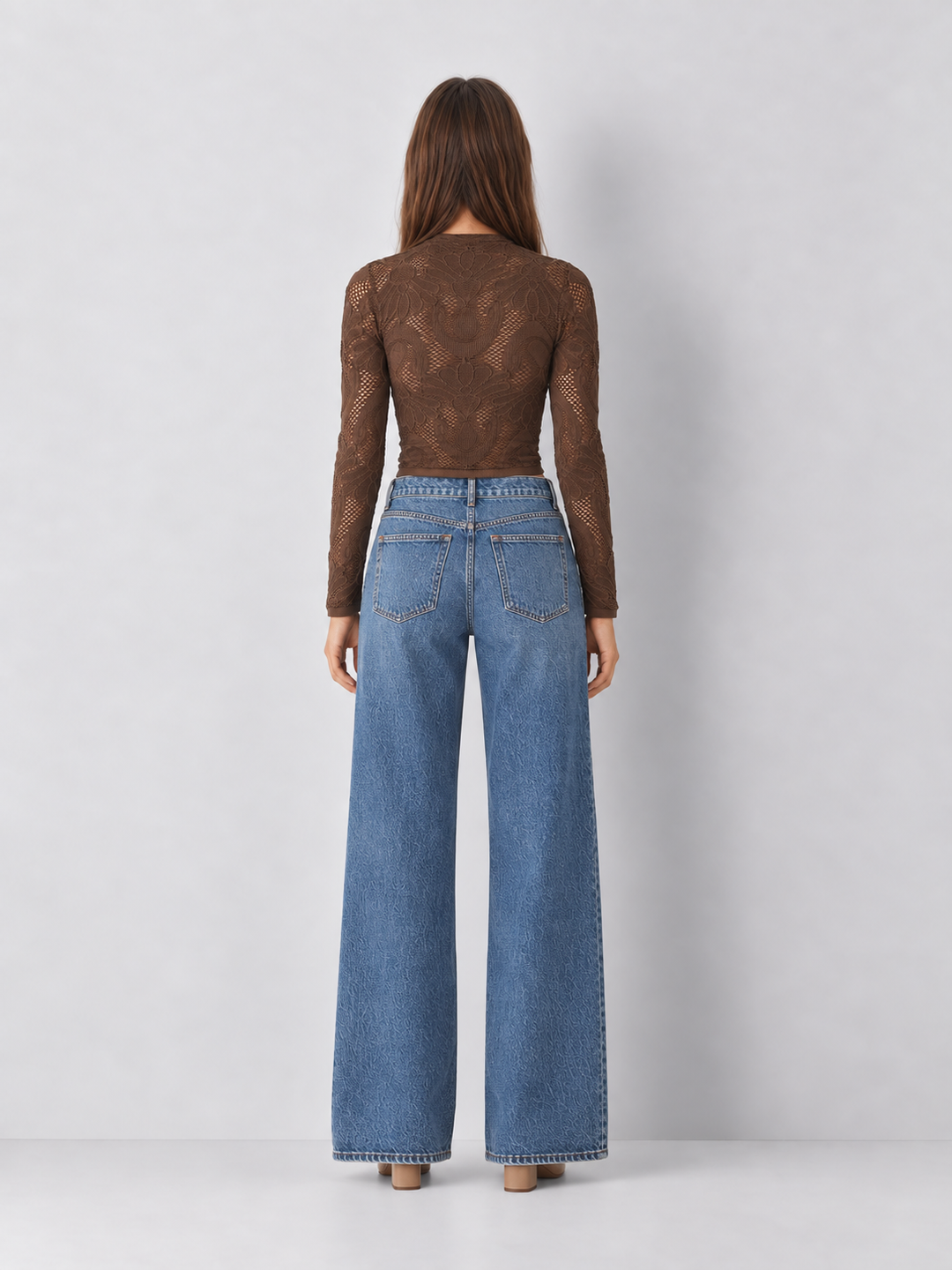 Jacquard Fishnet Layering Top