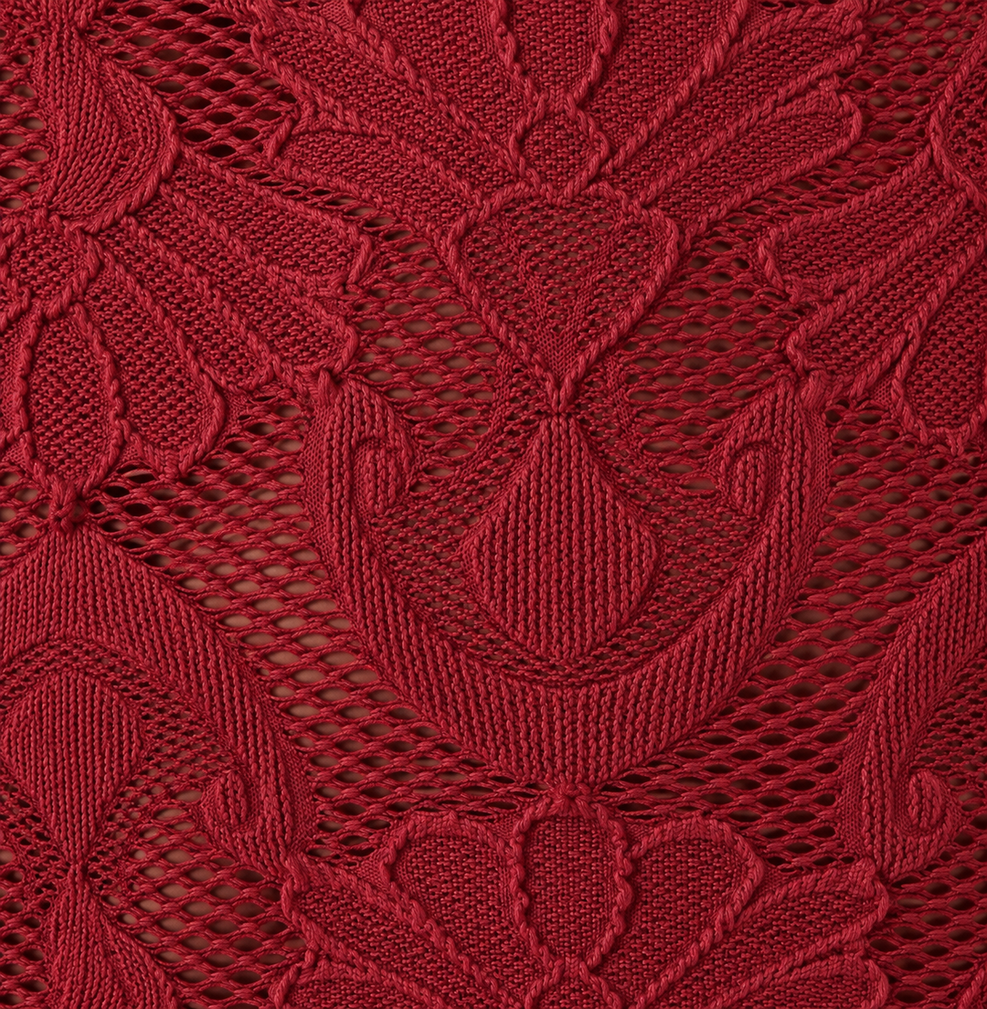 Jacquard Fishnet Layering Top
