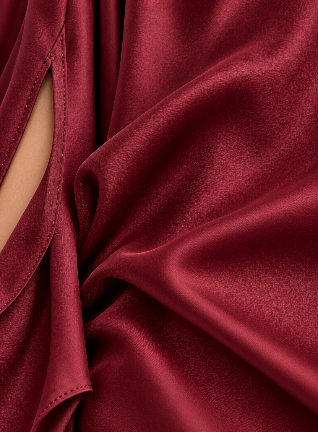 Elan Draped Satin Blouse