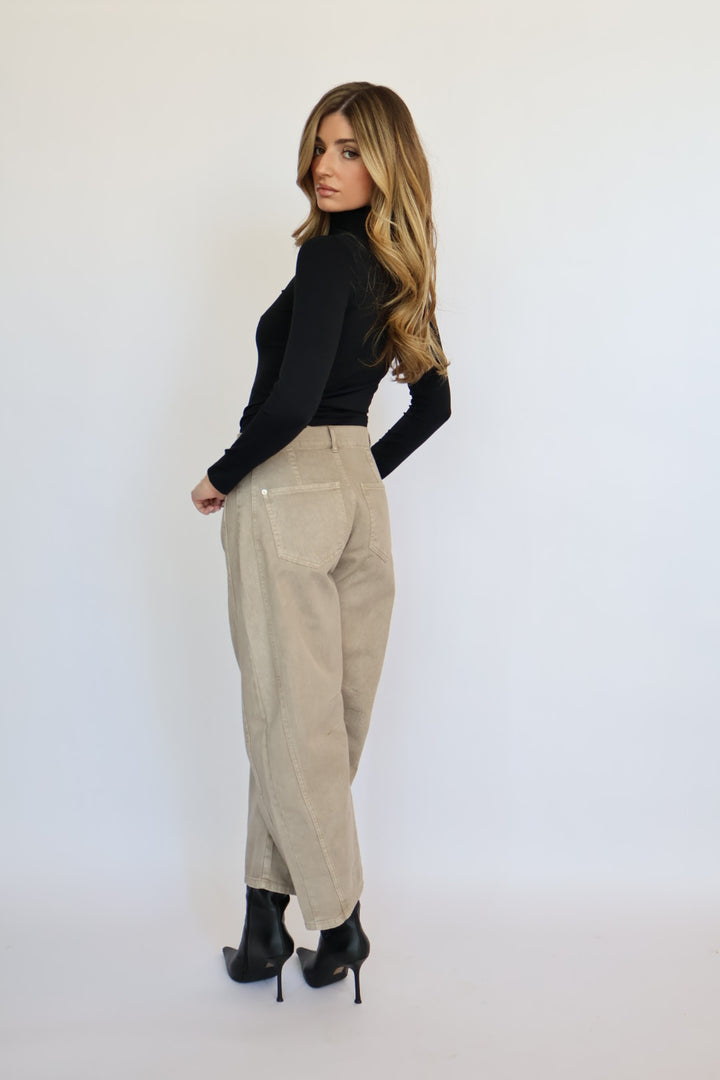 Wide Leg High Waisted Crop Pants