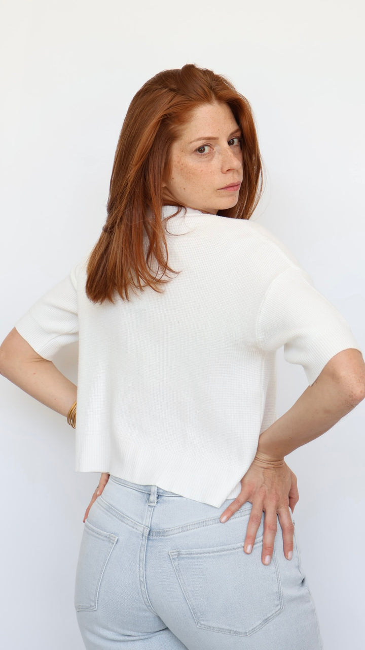 Amy Short Sleeve Knit Top