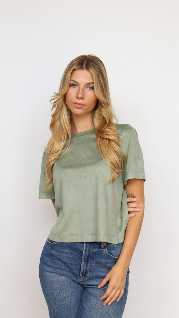 Steve Madden Ezra Top Vegan Suede Top