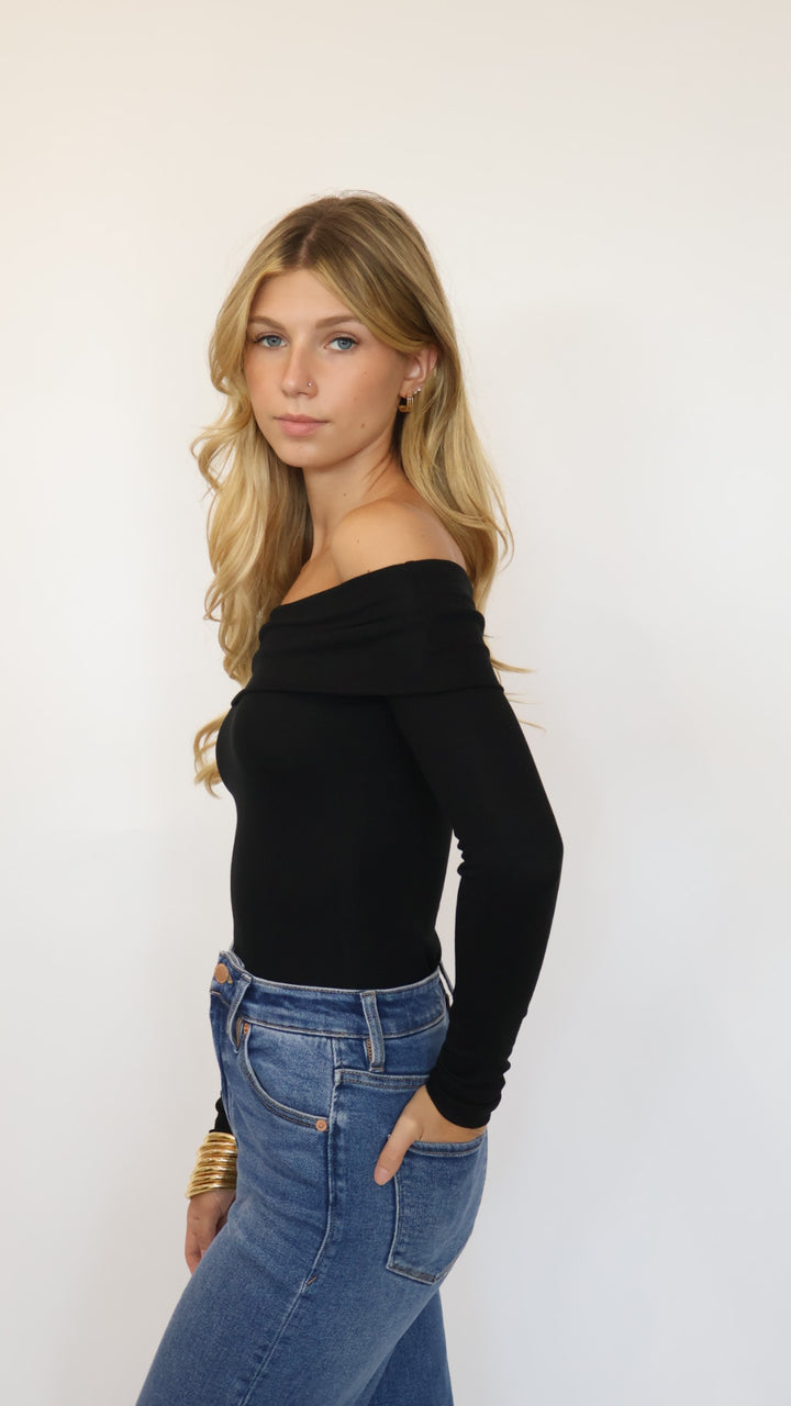 Carter Off Shoulder Knit Long Sleeve