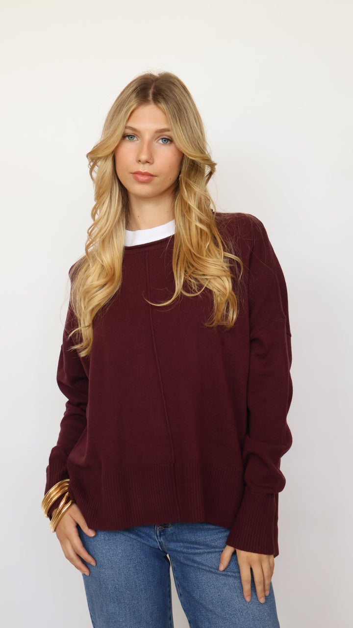 Rolled Neck Crew Sweater