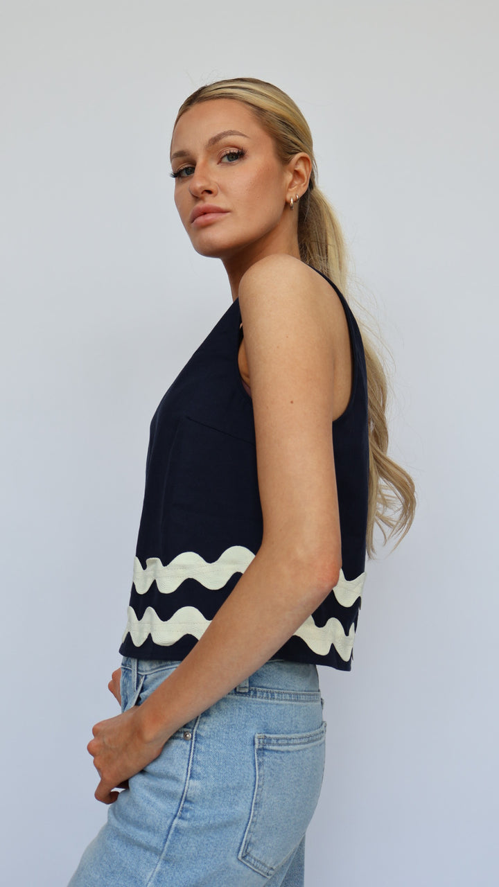 Embroidered Detail Crop Top