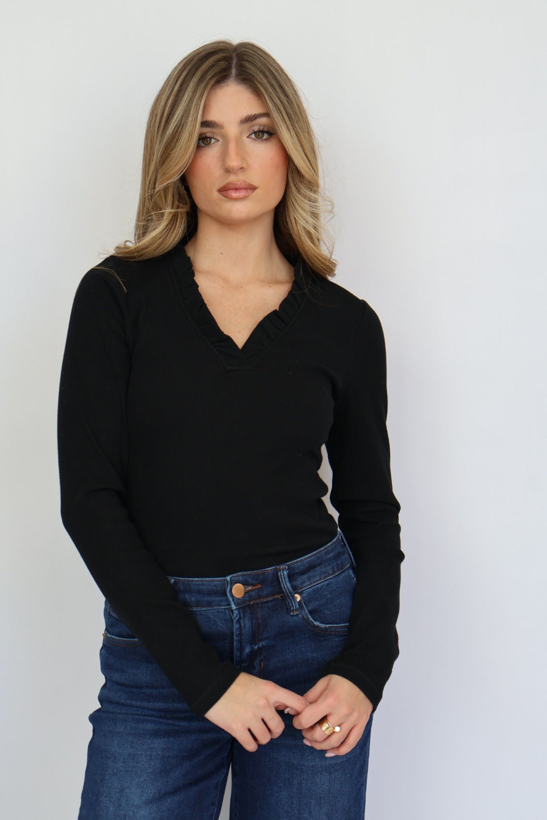 Lily Ruffle Cotton Long Sleeve