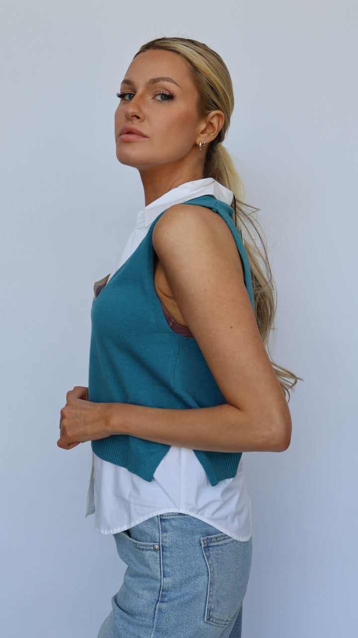 Layered Light Weight Sweater Vest