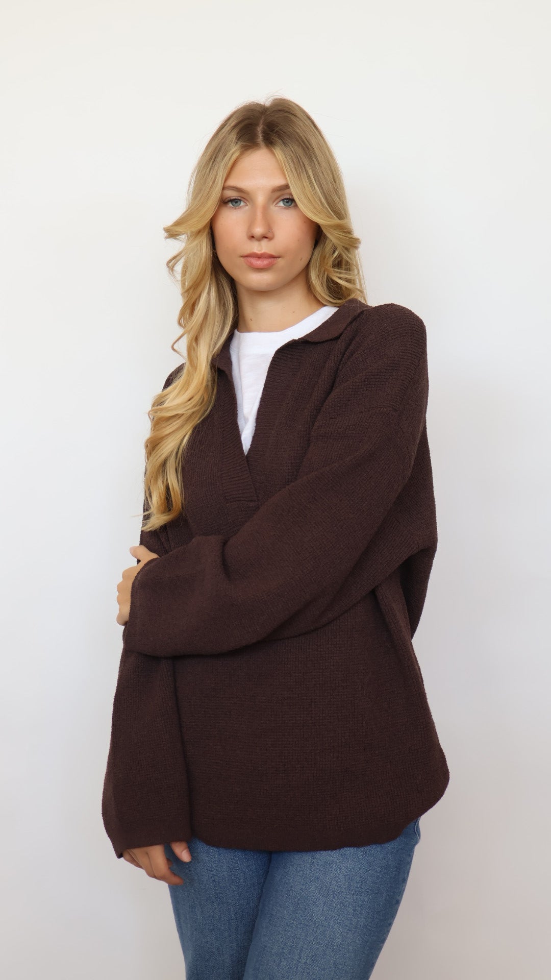 Collared Polo Sweater