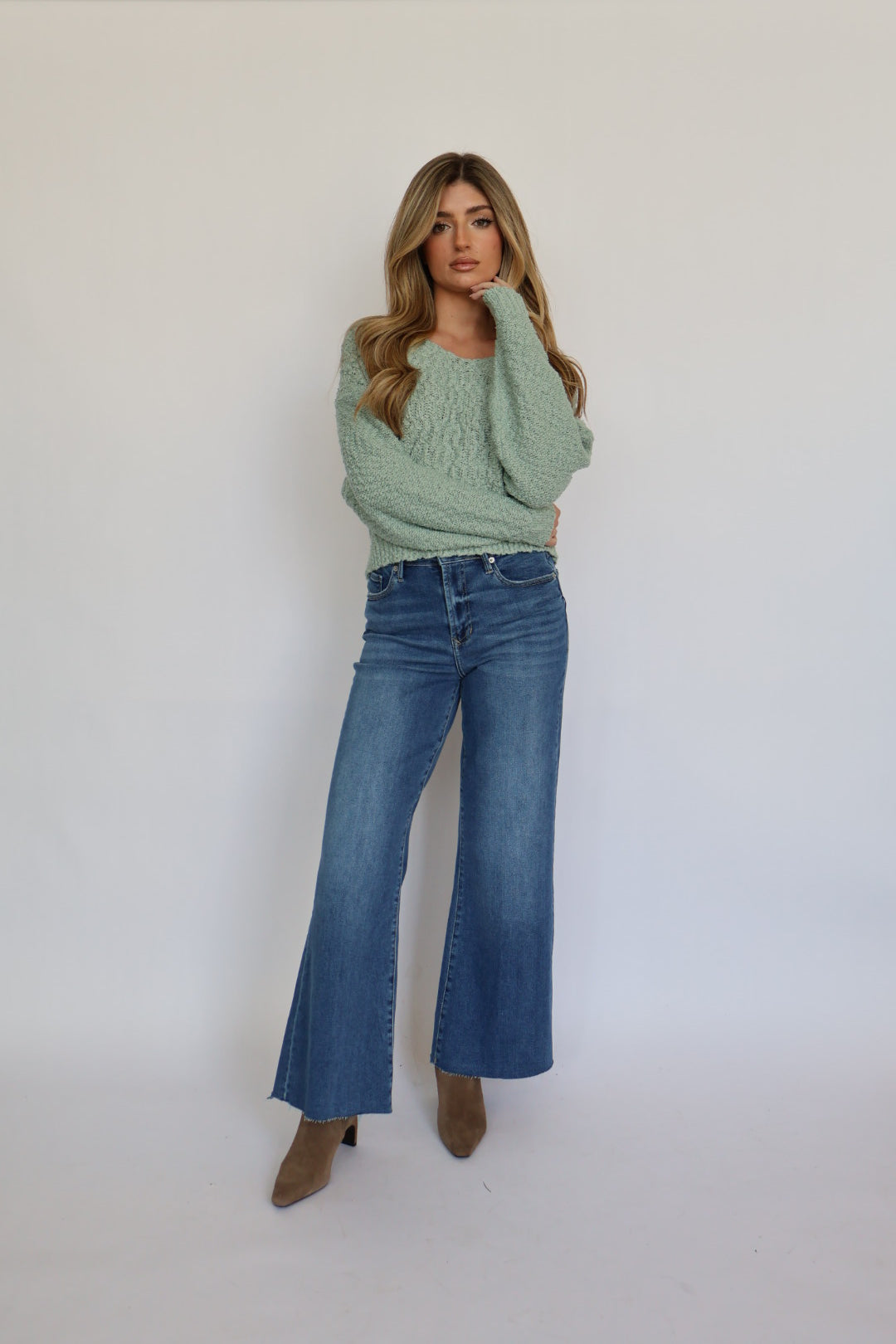 Dear John Denim Lexi Sweater - Iceberg Green