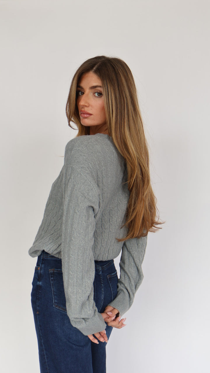 Steve Madden Minna Cable Knit Sweater