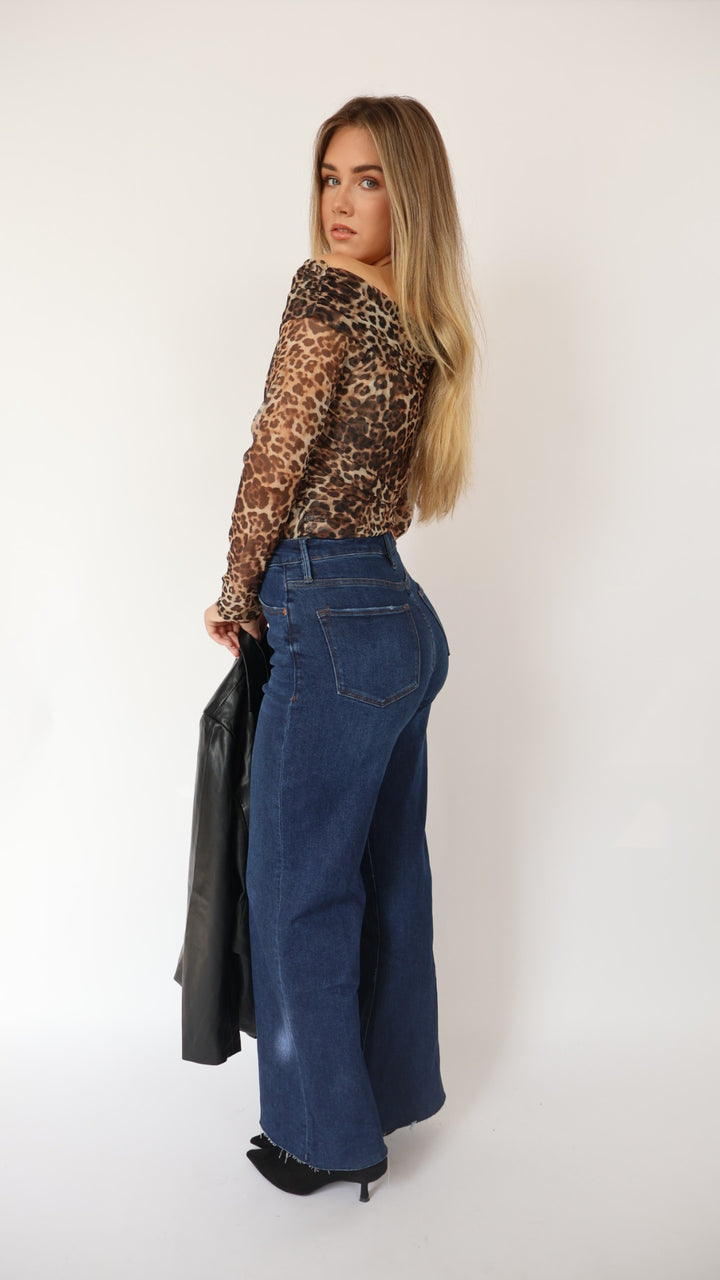 Off The Shoulder Leopard Bodysuit