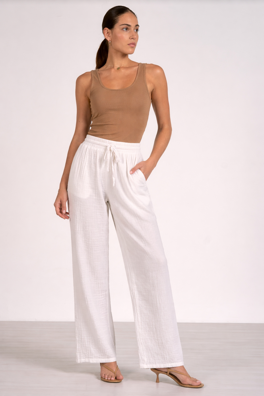Elan Gauze Drawstring Pants