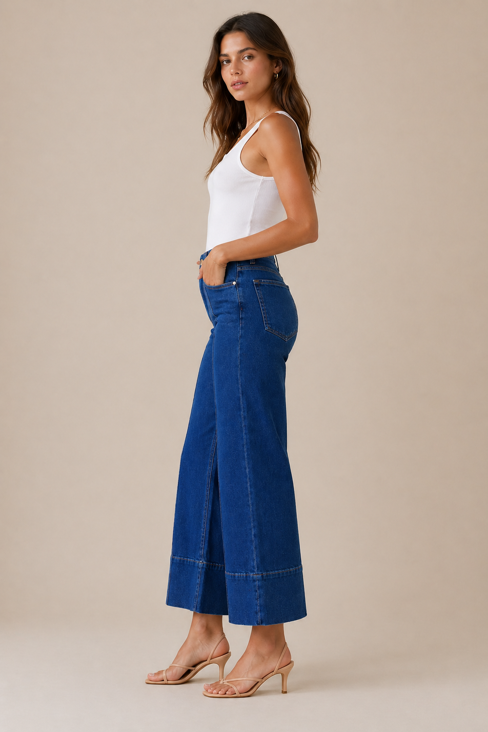 Habitual Denver Pintuck Crop Jeans