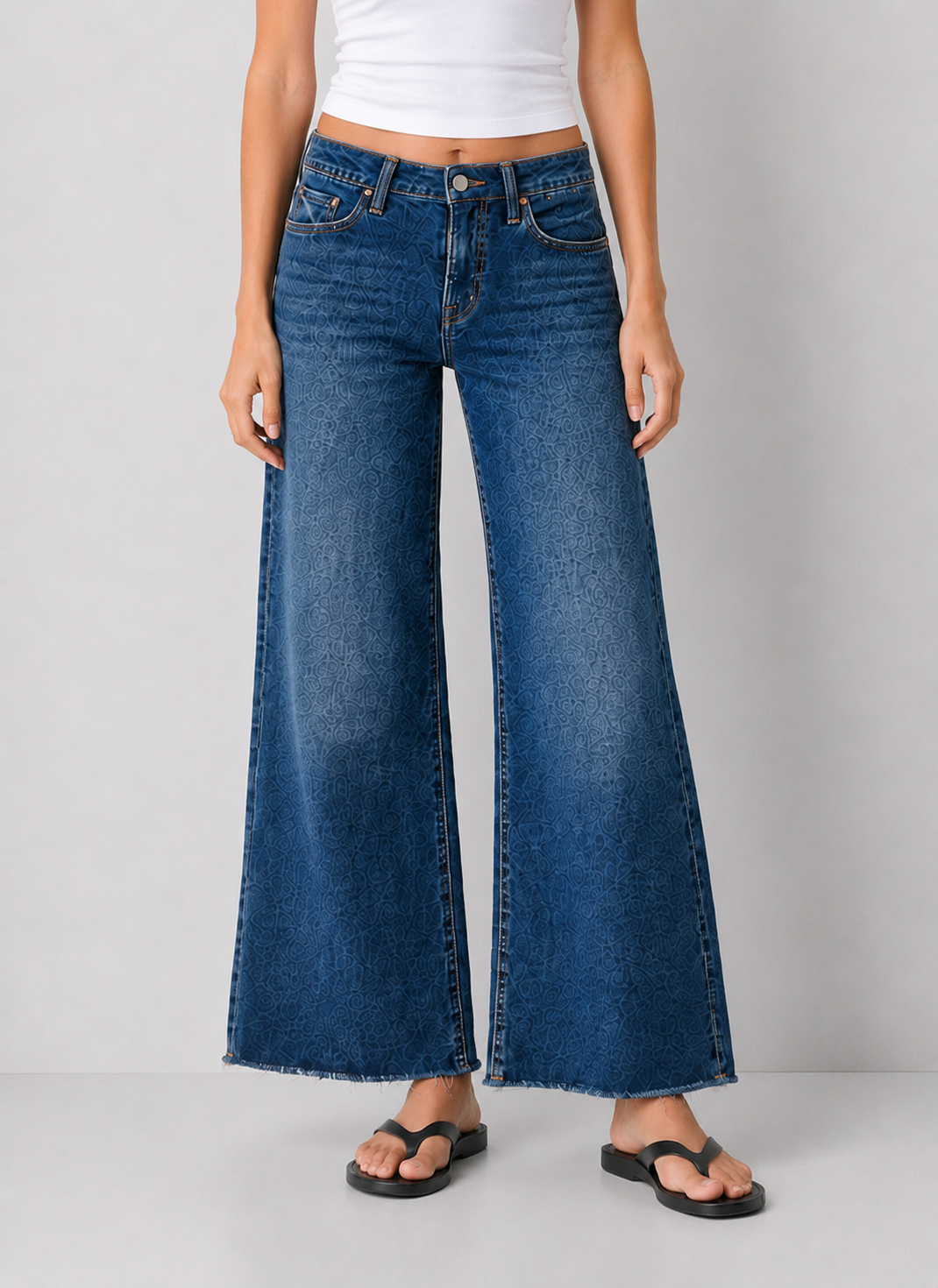 Vervet Jamie High Rise Super Soft Crop Slim Wide Leg