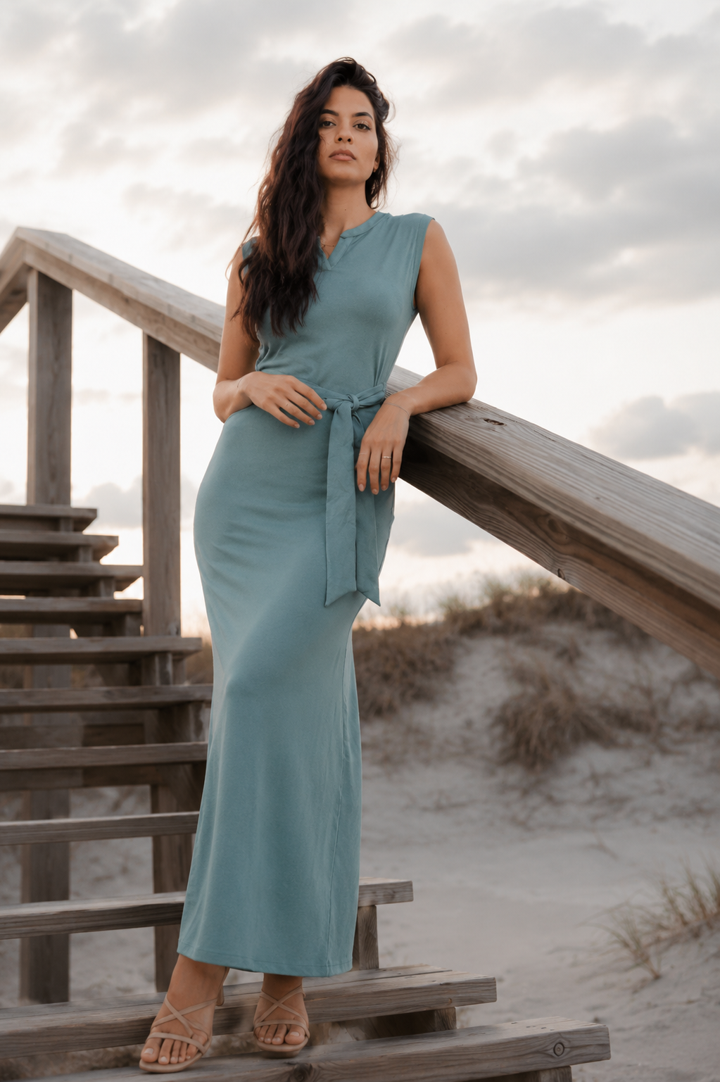 Charlotte Belted Maxi Dress