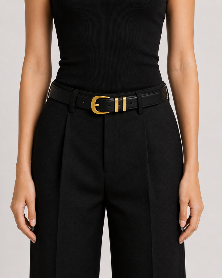 Sold Brass Leather Belt