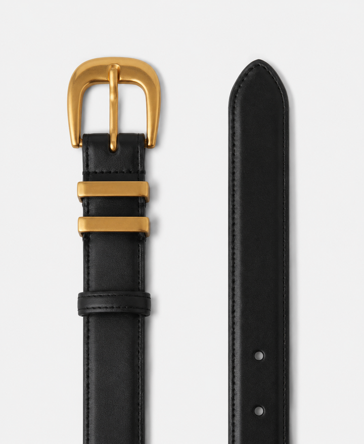 Sold Brass Leather Belt
