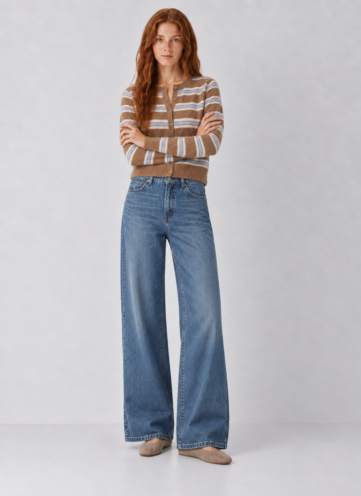 Z Supply Medina Stripe Cardigan - Golden Caramel