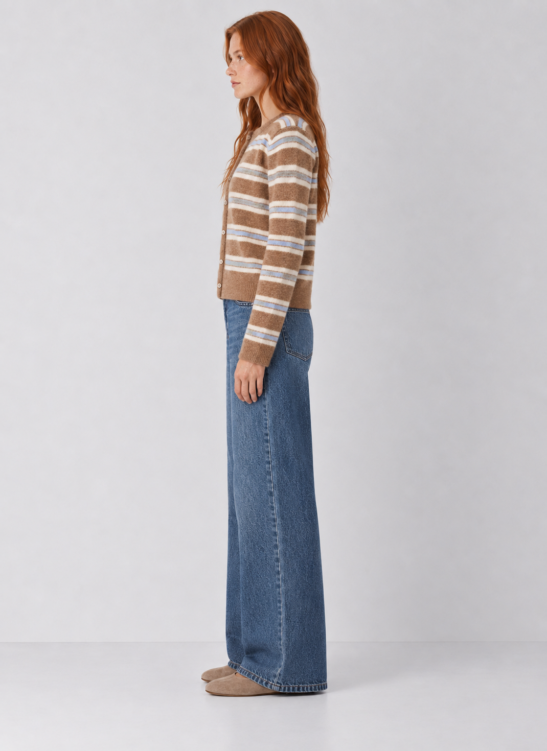 Z Supply Medina Stripe Cardigan - Golden Caramel