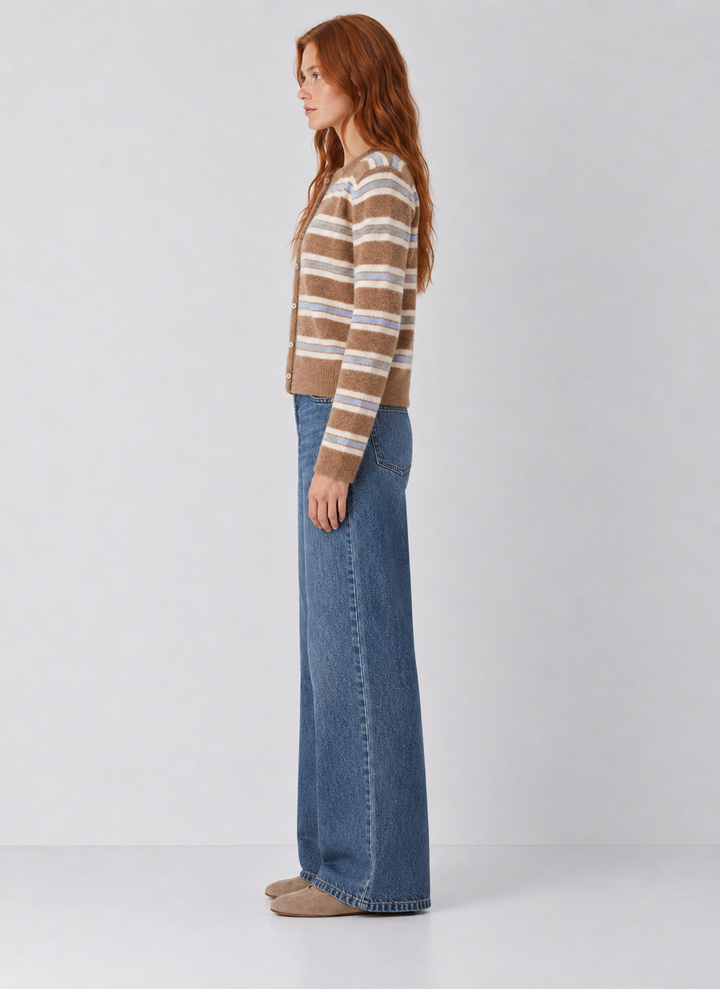 Z Supply Medina Stripe Cardigan - Golden Caramel