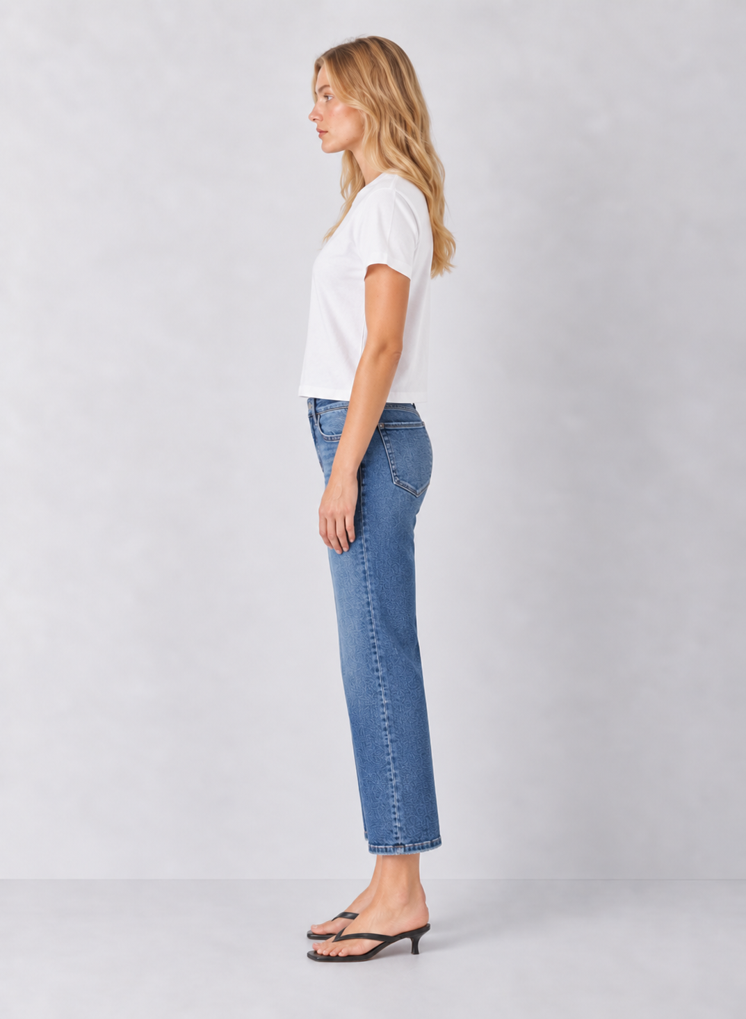 Melissa Mid Rise Crop Straight Jean