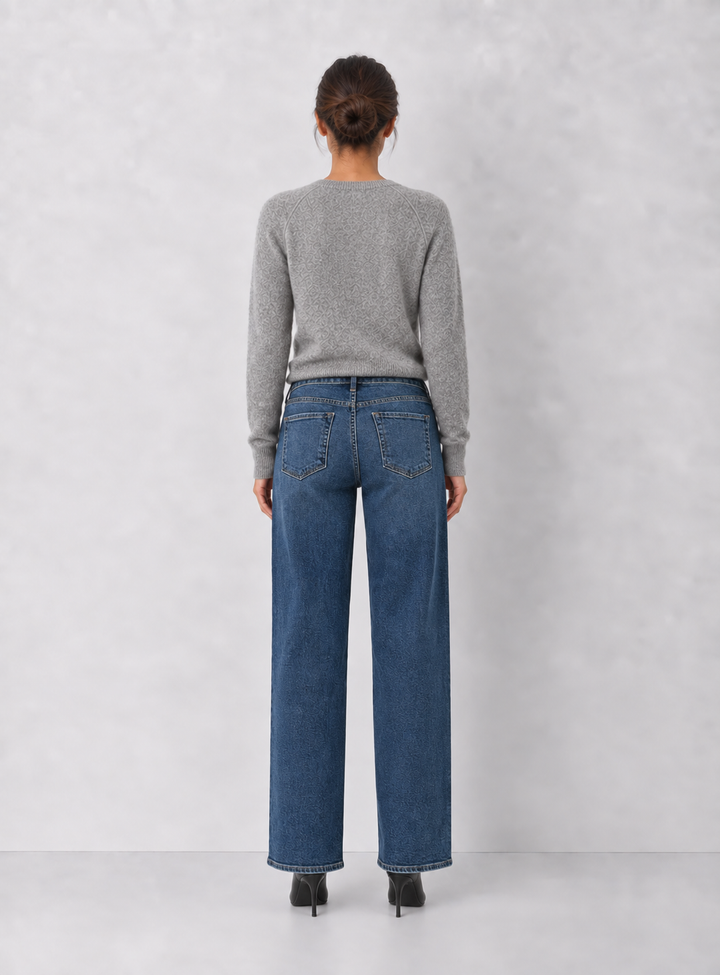 Just Black Denim Avery Mid Rise Slim Wide Leg