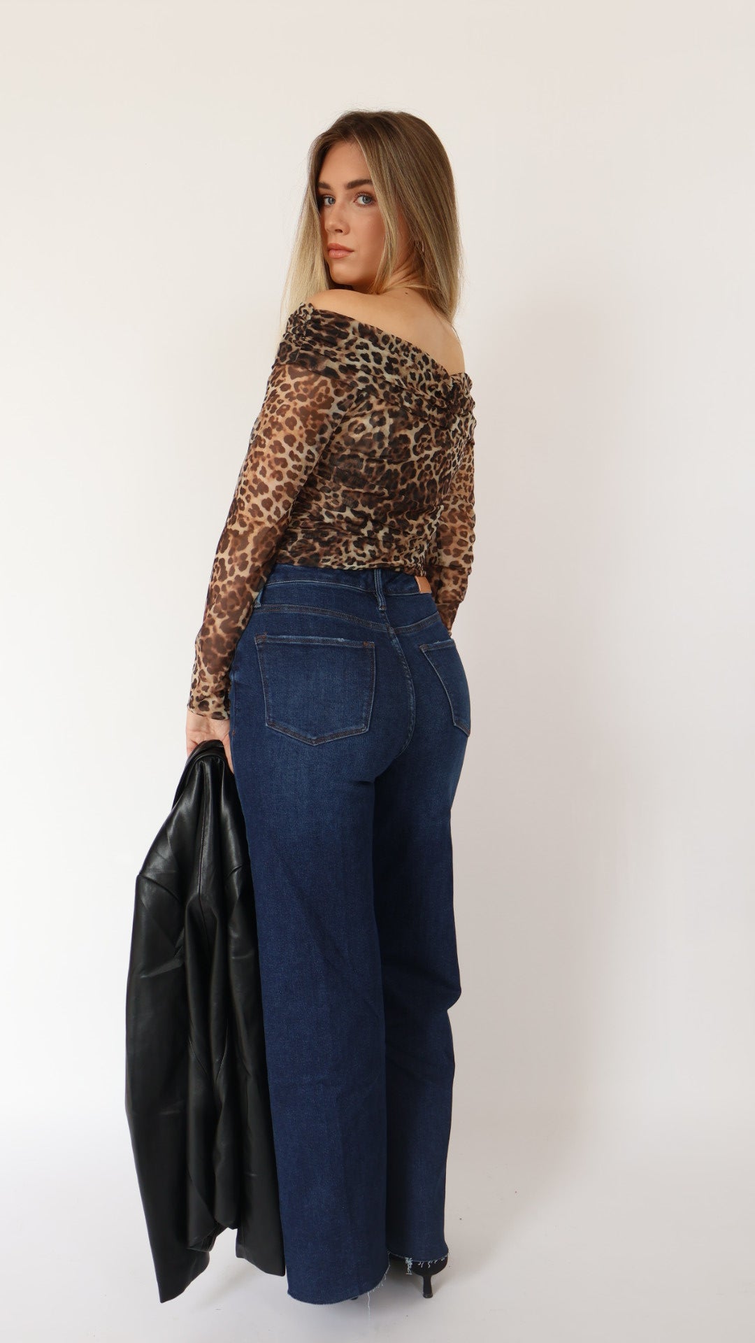Off The Shoulder Leopard Bodysuit