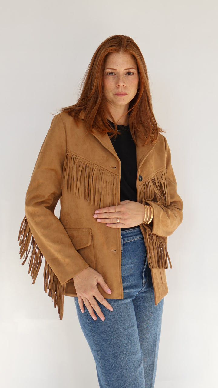 Dear John Denim Oakley Suede Fringe Jacket