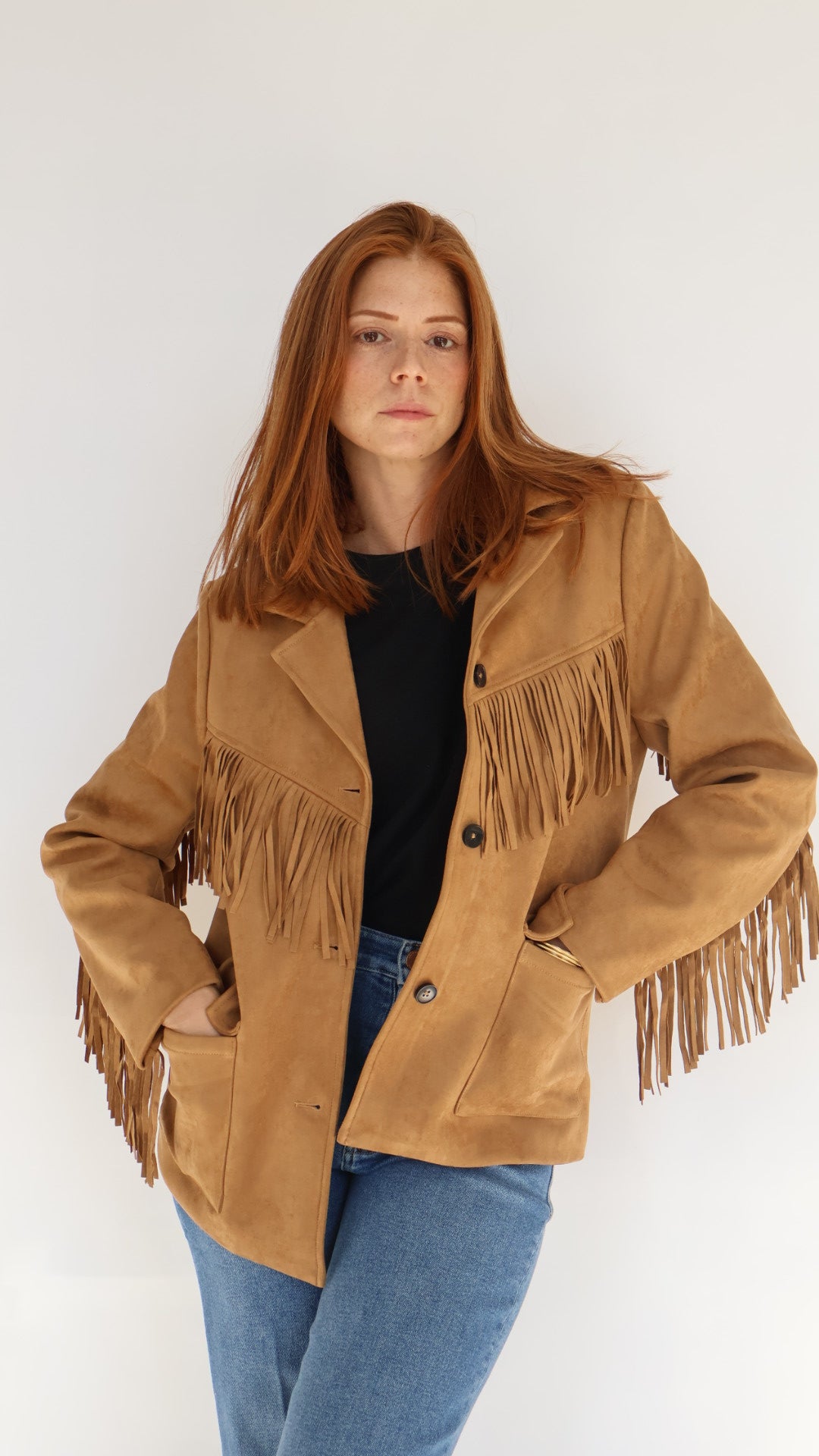 Dear John Denim Oakley Suede Fringe Jacket
