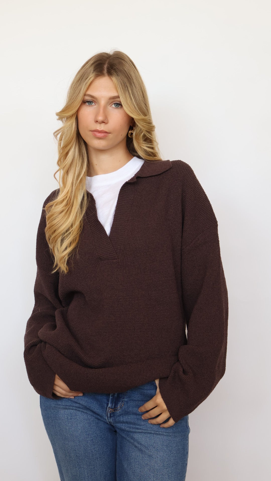 Collared Polo Sweater