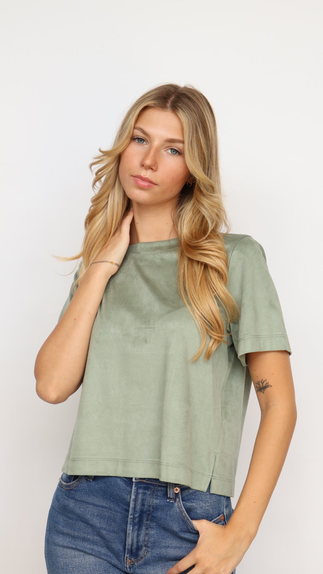 Steve Madden Ezra Top Vegan Suede Top