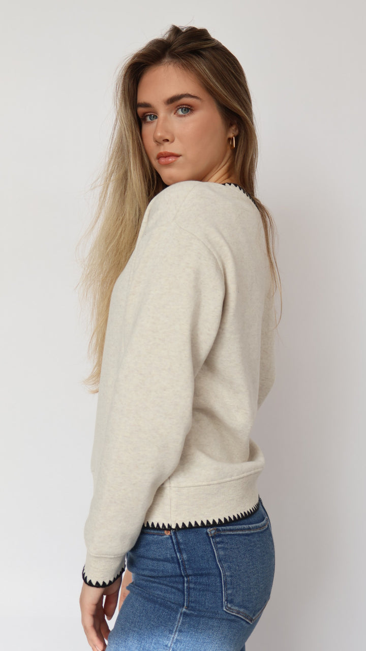 Thread & Supply Contrast Stitch Detail Sweatshirt