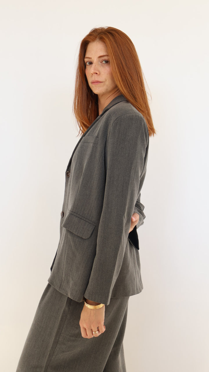 Preorder Oversized Button Front Blazer with Front Pockets