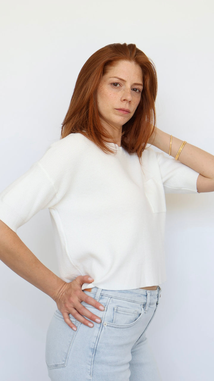 Amy Short Sleeve Knit Top