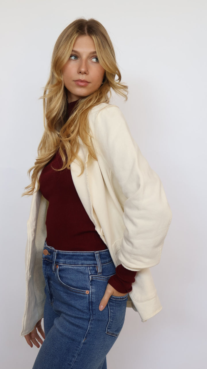 Thread & Supply Cotton Sweatshirt Knit Blazer