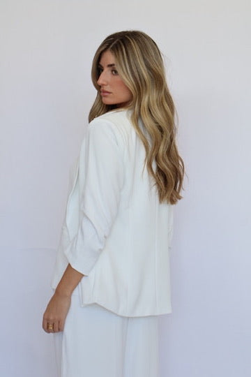 Amy Ruched Sleeve Blazer