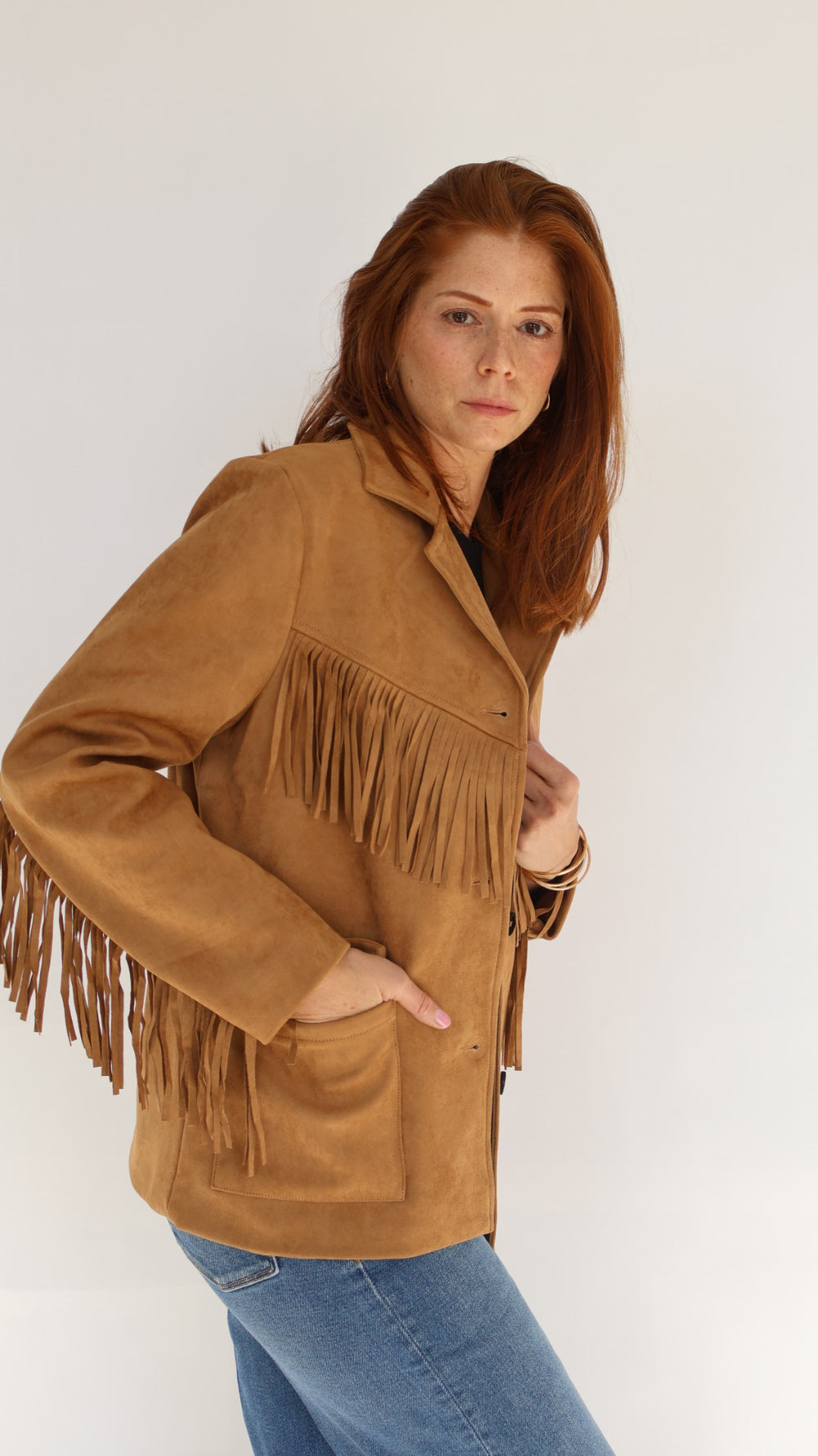 Dear John Denim Oakley Suede Fringe Jacket