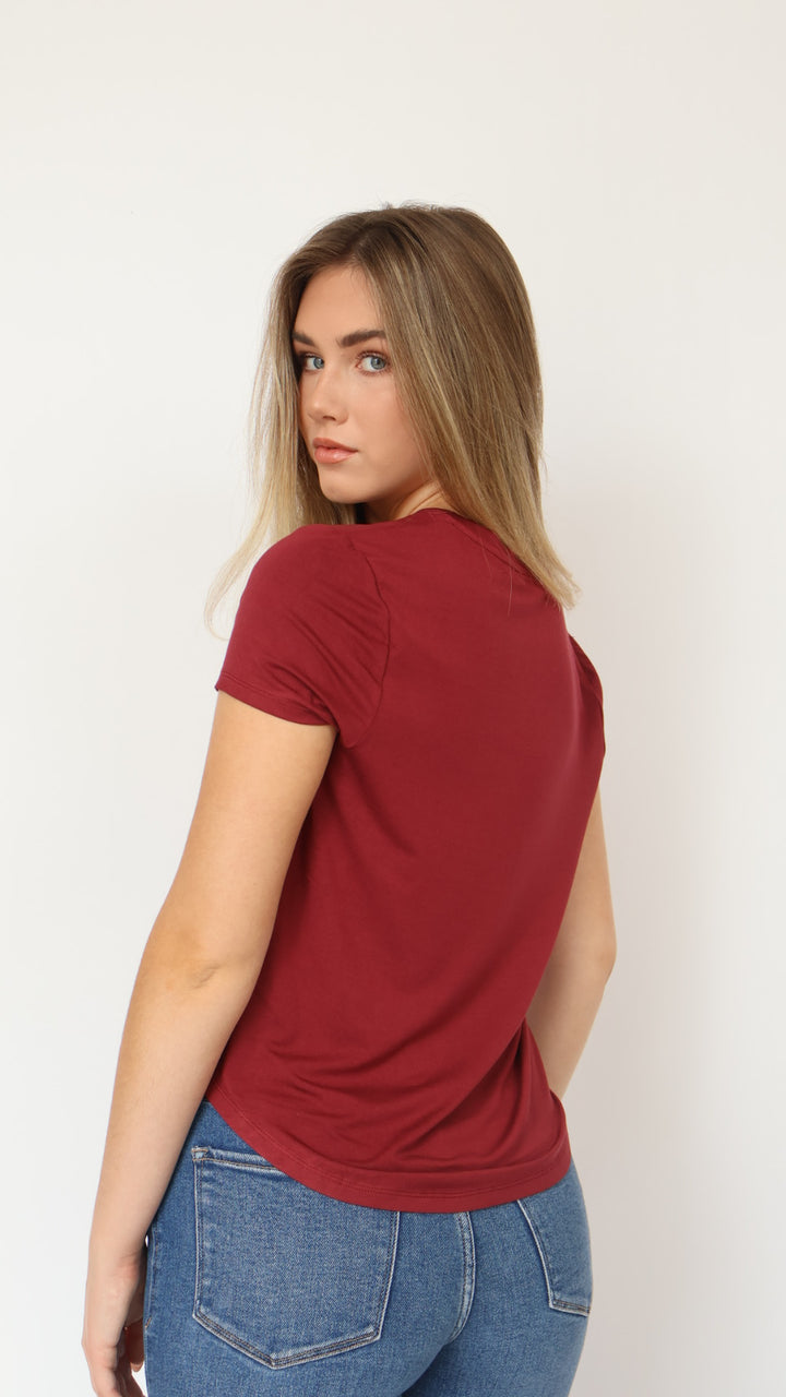 Elaina Vegan Leather Tee Shirt