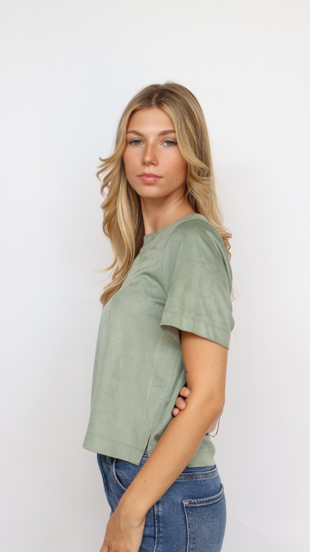 Steve Madden Ezra Top Vegan Suede Top